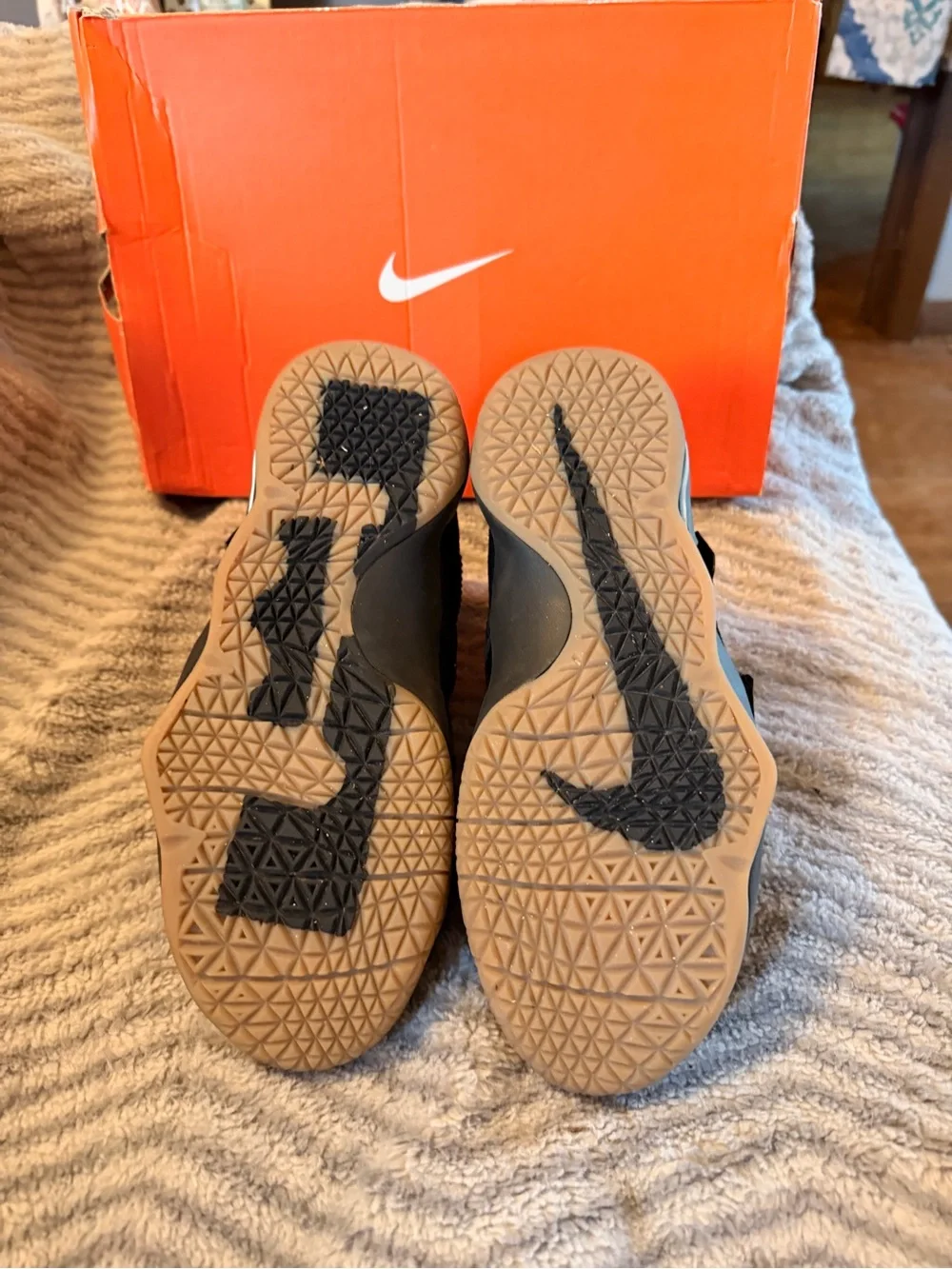 Nike Kids' Black Strap High-Top Sneakers - WORN ONCE!!